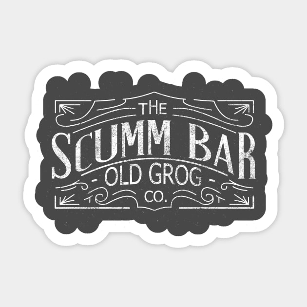 The Scumm bar Sticker by Cromanart